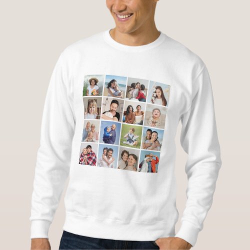 Create Your Own 16 Photo Collage Sweatshirt