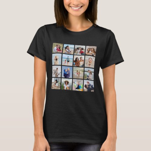 Create Your Own 16 Photo Collage T_Shirt