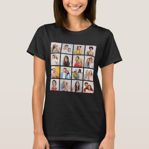 Create Your Own 16 Photo Collage T_Shirt