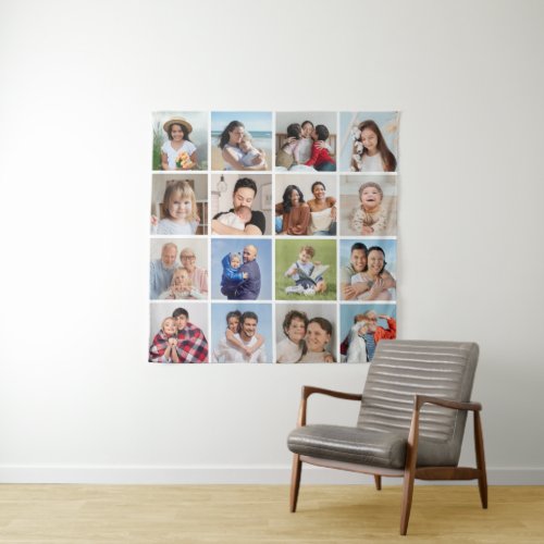 Create Your Own 16 Photo Collage Tapestry