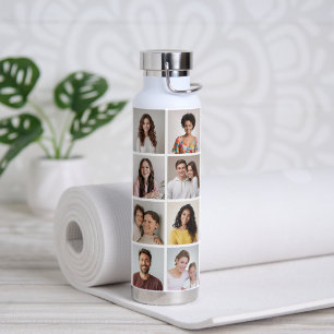 Create Your Own 16 Photo Collage Water Bottle