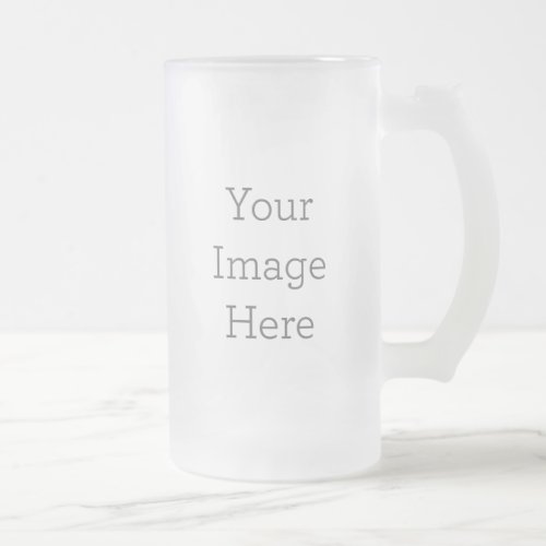 Create Your Own 16oz Frosted Glass Beer Mug