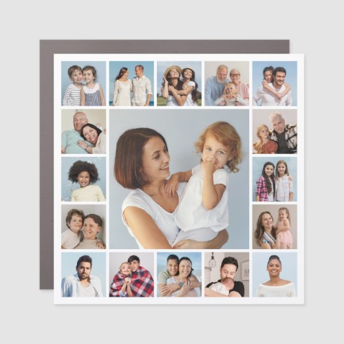 Create Your Own 17 Photo Collage Car Magnet