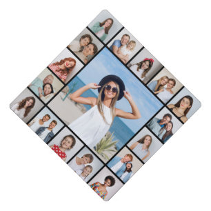 Create Your Own 17 Photo Collage Graduation Cap Topper
