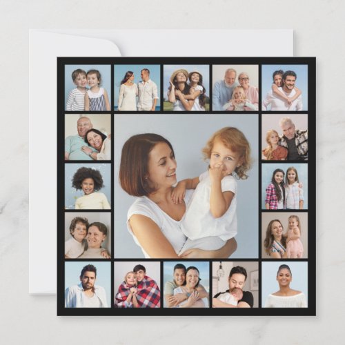 Create Your Own 17 Photo Collage Greeting  Card