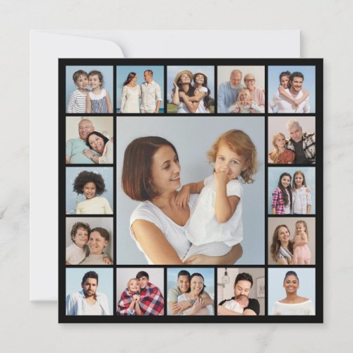 Create Your Own 17 Photo Collage Holiday Card