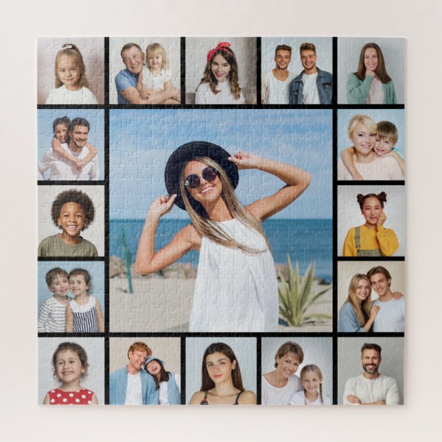 Create Your Own 17 Photo Collage Jigsaw Puzzle (Vertical)