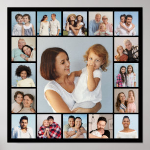 Create Your Own 17 Photo Collage Poster