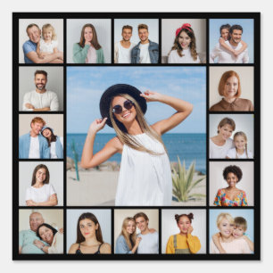 Create Your Own 17 Photo Collage Sign