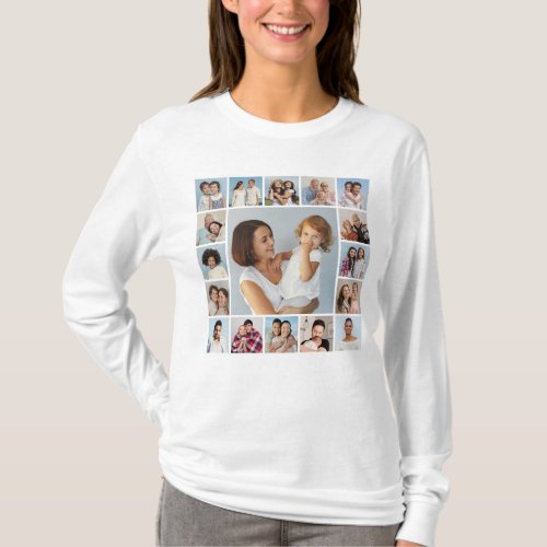 Create Your Own 17 Photo Collage T_Shirt