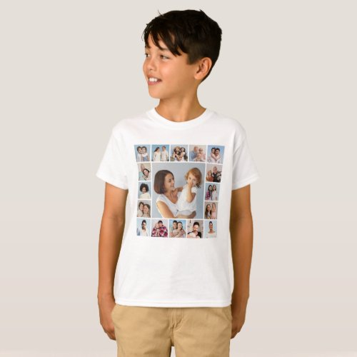 Create Your Own 17 Photo Collage T_Shirt