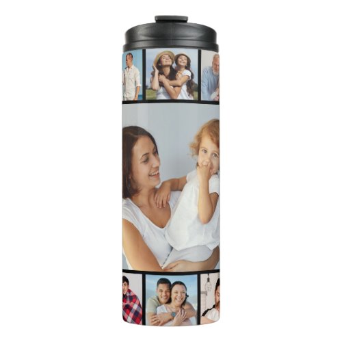Create Your Own 17 Photo Collage Thermal Tumbler
