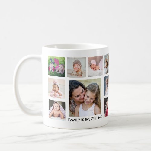 Create Your Own 18 Family Photo Collage Coffee Mug