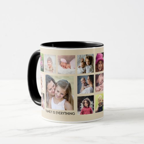 Create Your Own 18 Family Photo Collage  Quote Mug