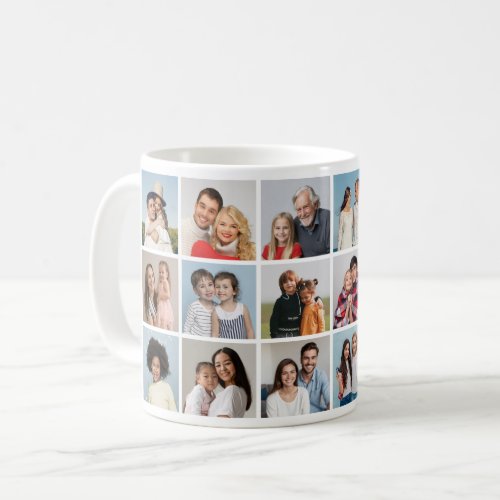 Create Your Own 18 Photo Collage Coffee Mug