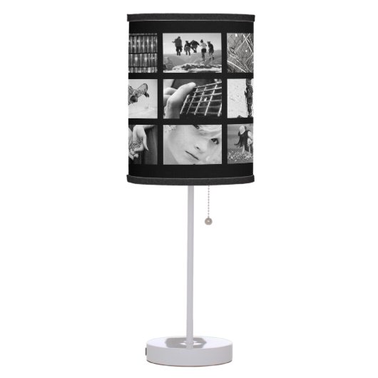 Create-Your-Own 18-Photo Collage Design Lamp Shade (Left)