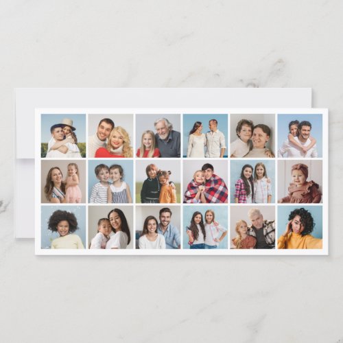 Create Your Own 18 Photo Collage Greeting Card