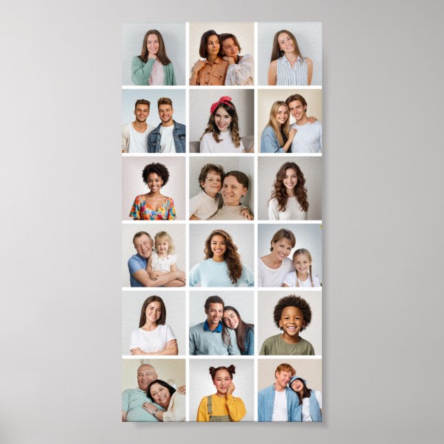 Create Your Own 18 Photo Collage Poster (Front)