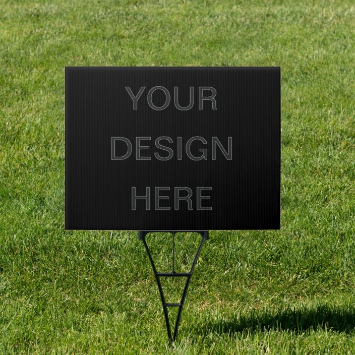 Create Your Own 18" x 24" Yard Sign with H Frame Zazzle