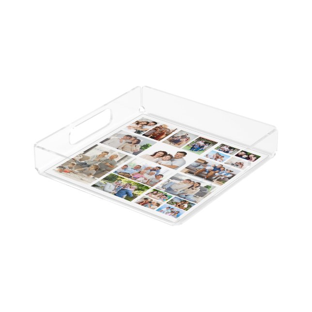 Create Your Own 19 Photo Collage  Acrylic Tray (Angled)