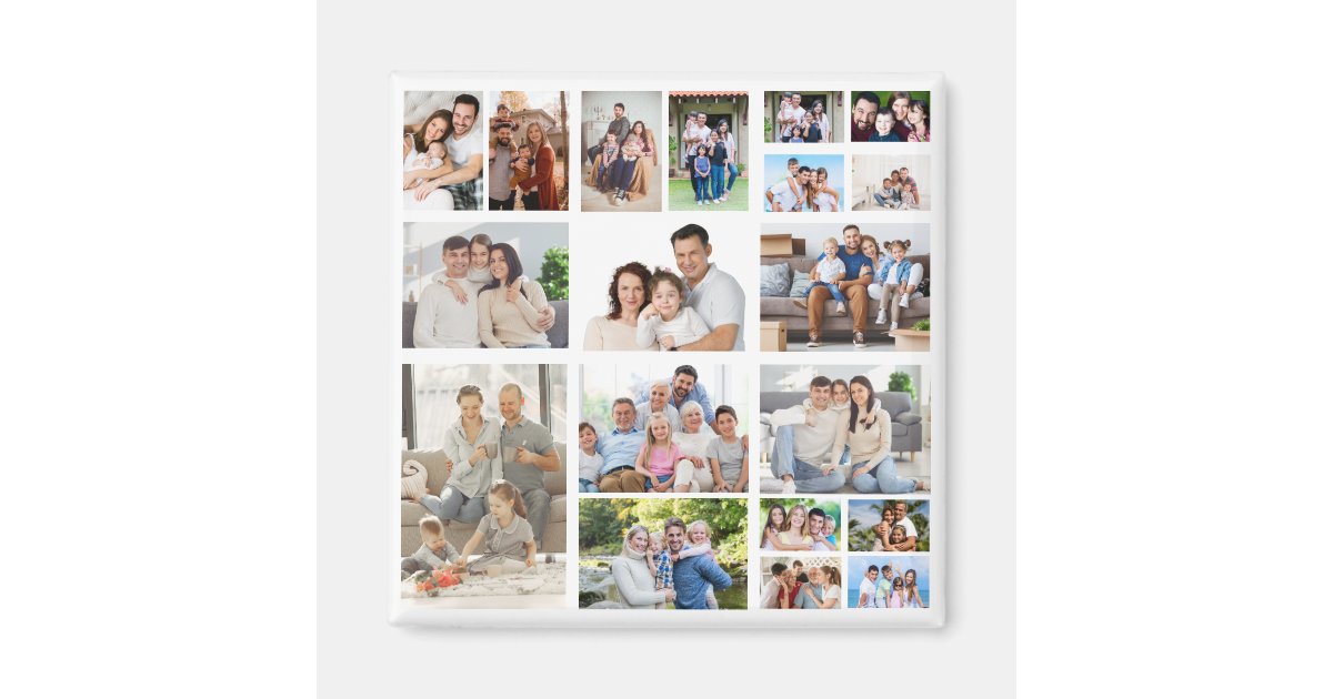 Create Your Own 19 Photo Collage Magnet | Zazzle