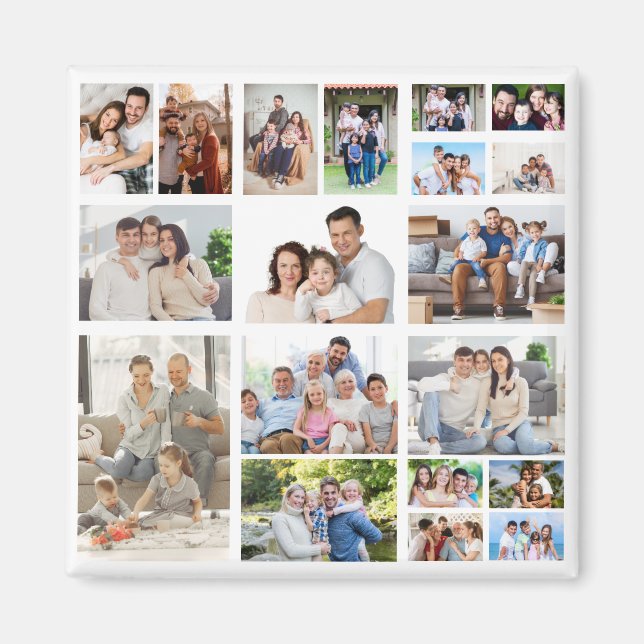 Create Your Own 19 Photo Collage  Magnet (Front)