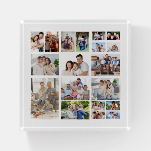 Create Your Own 19 Photo Collage  Paperweight