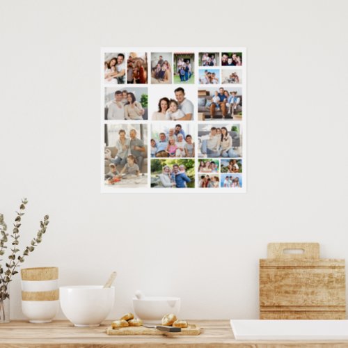 Create Your Own 19 Photo Collage Poster