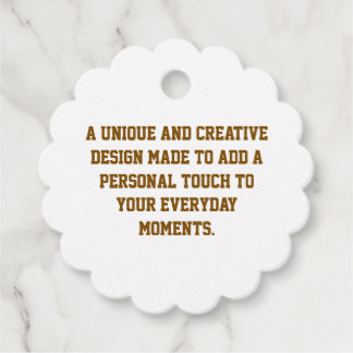 Create Your Own 1.75" Diameter Scalloped Tags