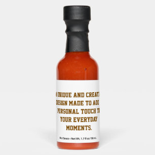 Create Your Own 1.7oz Hot Sauce Favor