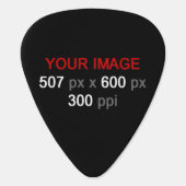 Create Your Own 1 Photo Custom Round Guitar Pick (Back)