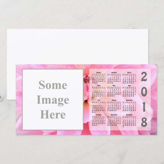 Create your own 2018 Calendar Photo Card (Front/Back)