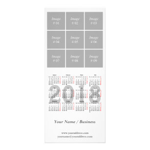 Create your own 2018 calendar Rack Card