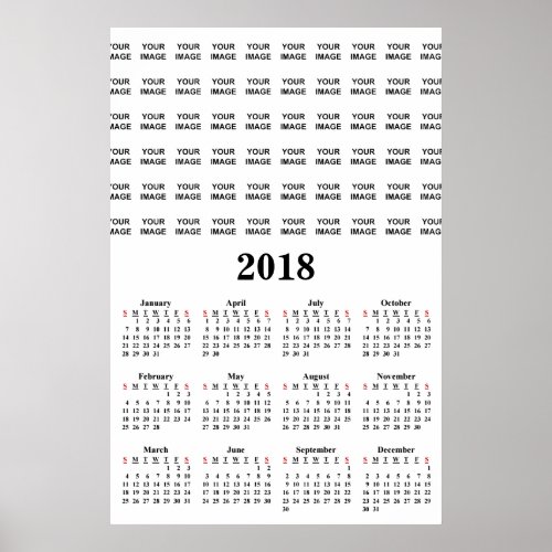 Create Your Own 2018 Custom Calendar Poster