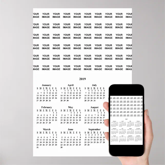 Create Your Own 2019 Custom Calendar Poster | Zazzle
