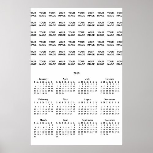 Create Your Own 2019 Custom Calendar Poster