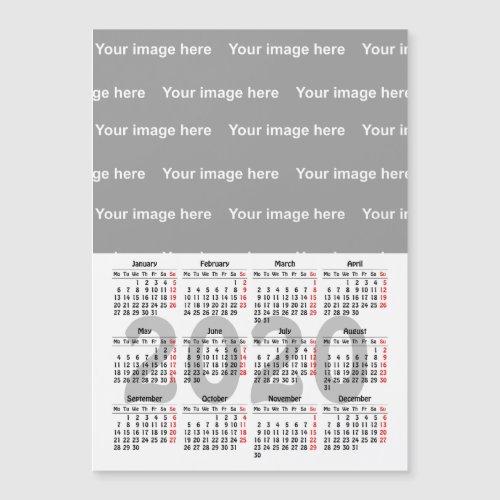 Create your own 2020 calendar Magnetic Card