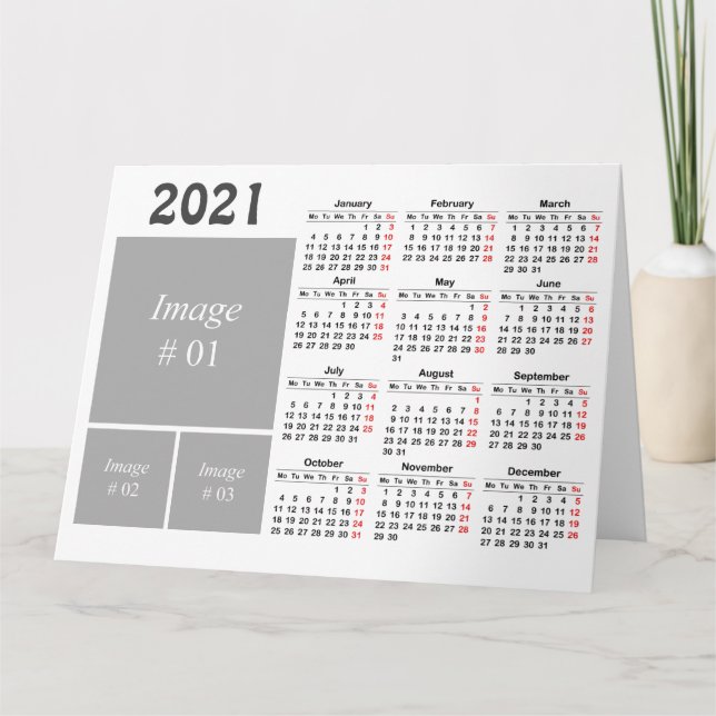 Create your own 2021 calendar card (Front)