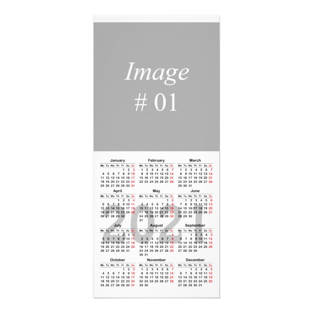 Create your own 2021 calendar rack card (Front)