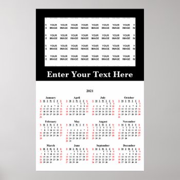 Create Your Own 2021 Custom Calendar Poster by giftsbygenius at Zazzle