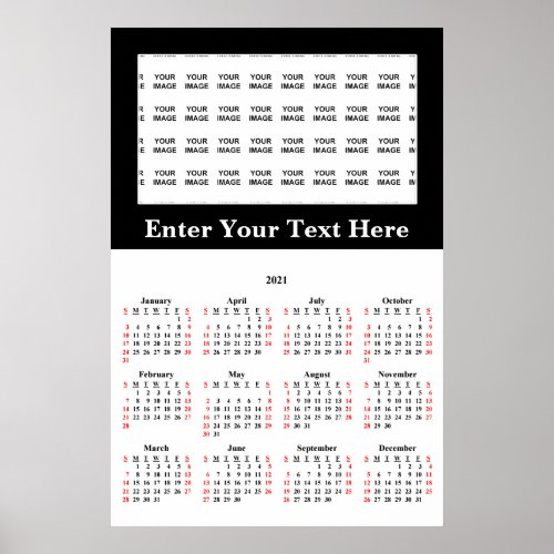 Create Your Own 2021 Custom Calendar Poster