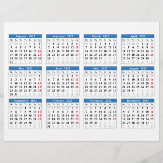 Create your own 2022 calendar flyer