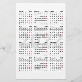 Create your own 2022 calendar flyer