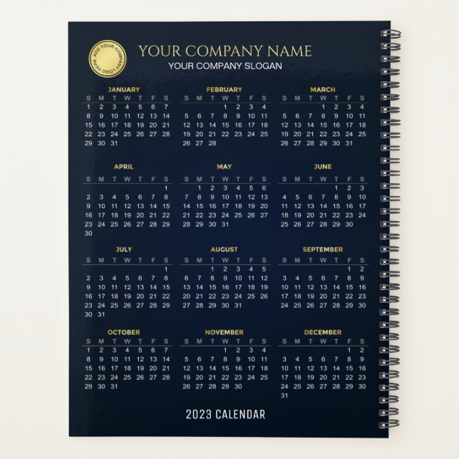 Create Your Own 2023 Company Calendar | Planner (Back)