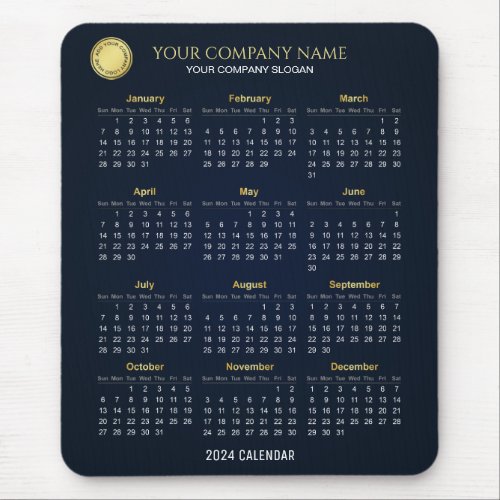 Create Your Own 2024 Company Calendar  Mousepad