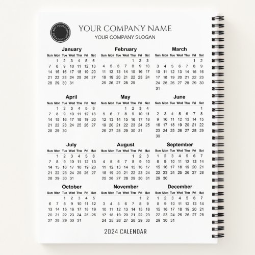 Create Your Own 2024 Company Calendar  Notebook