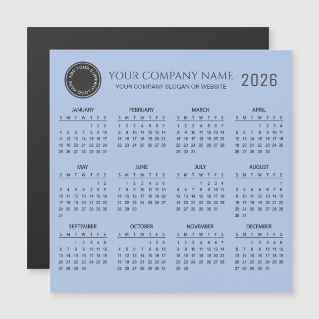 Create Your Own 2026 Company Calendar | Magnet (Front/Back)