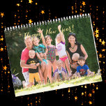 Create Your Own 2026 Family Baby Pet Wedding Photo Calendar<br><div class="desc">Create your own custom, personalized, beautiful elegant faux gold script typography font, New Year 2024 family / wedding / baby / pets / kids photo wall calendar. To customize, simply type in your greetings and name / family name for the front and back of the calendar, and add your favorite...</div>