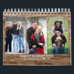 Create Your Own 2026 Family Photo Rustic Wood Calendar<br><div class="desc">Create your own photo calendar personalized with 15 of your favorite family pictures. The family quote typography expresses your family love . Add family name and year. The photo calendar can be customized for any year.</div>