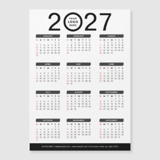 Create Your Own 2027 Business Logo Calendar